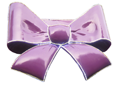 Purple Mauve Violet Ribbon Bow Tie Cemetry