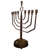 Menorah a seven-branched lampstand used in the ancient Tabernacle in the desert and Temple in Jerusalem Jewish Lamp